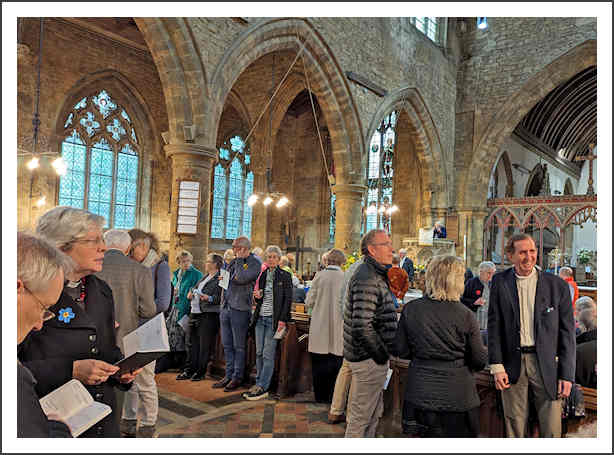 The congregation gathered to celebrate the Building Our Future project